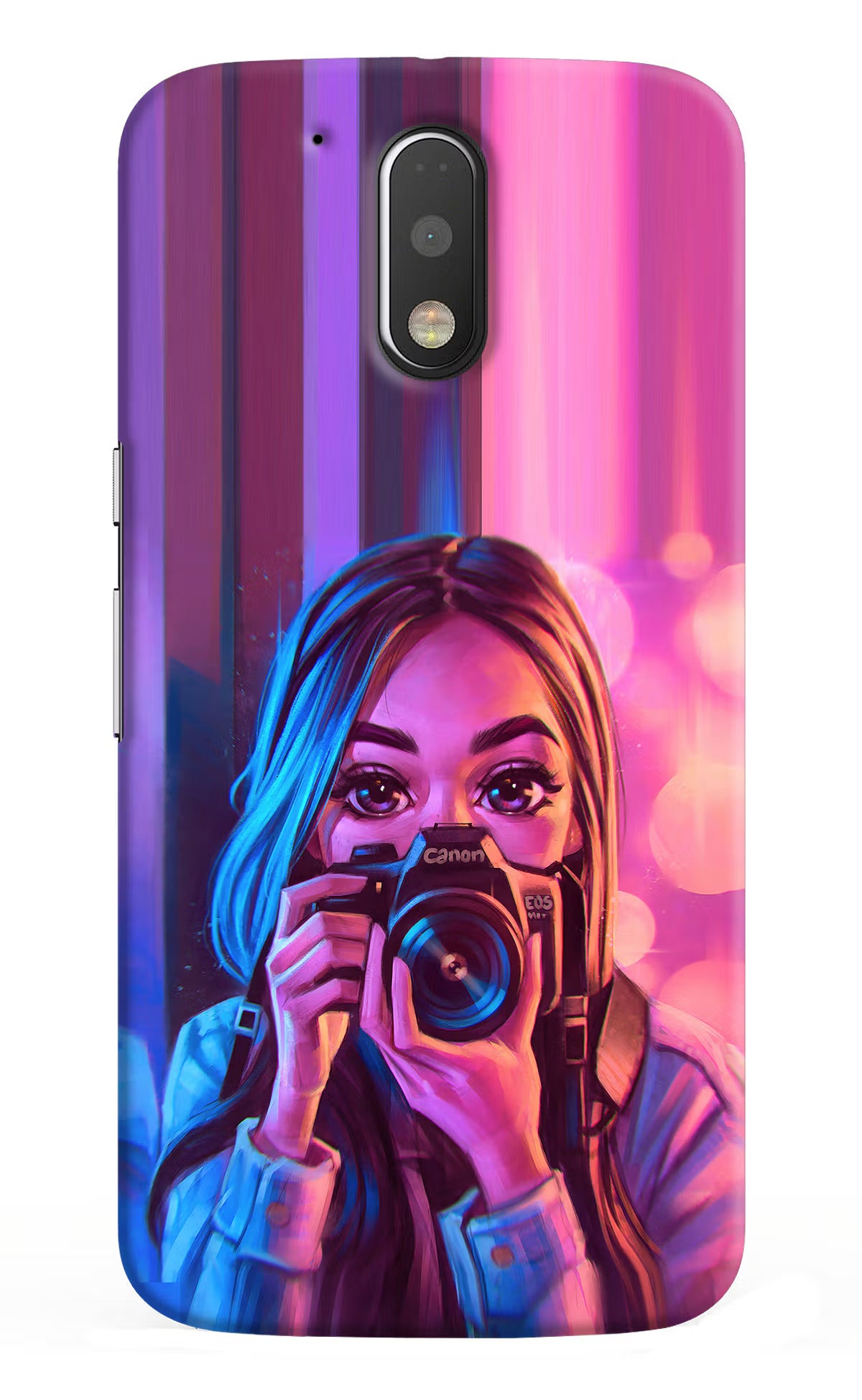 Girl Photographer Moto G4/G4 plus Hard Case Back Cover by Casekaro