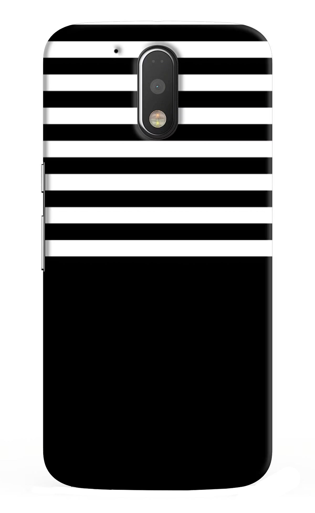 Black and White Print Moto G4/G4 plus Hard Case Back Cover by Casekaro
