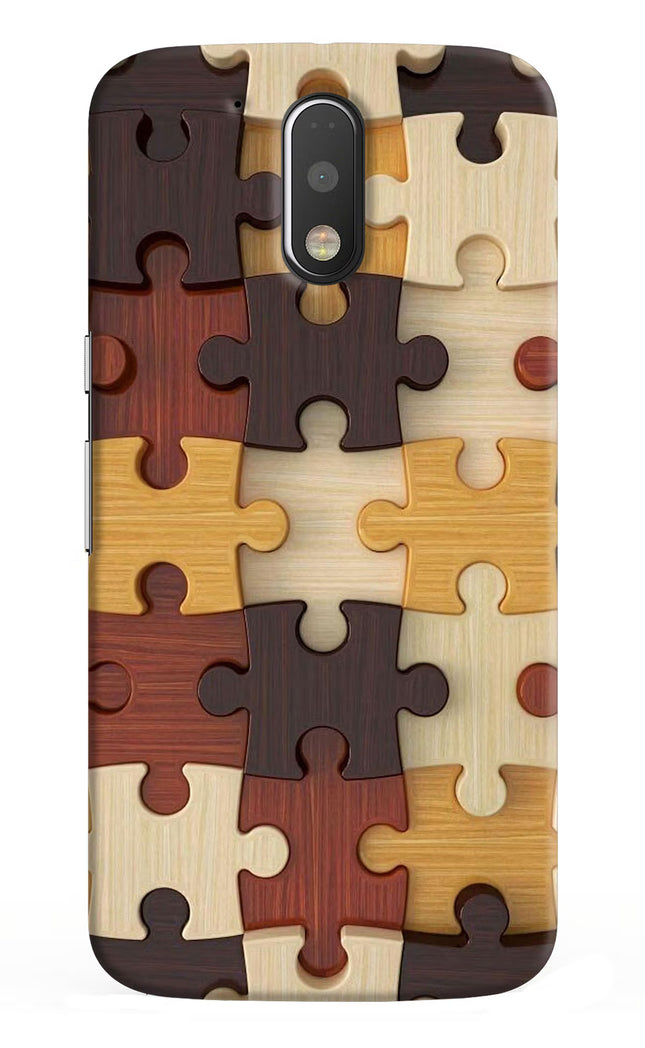 Wooden Puzzle Moto G4/G4 plus Hard Case Back Cover by Casekaro