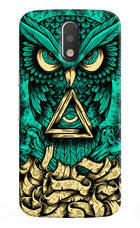 Green Owl Moto G4/G4 plus Hard Case Back Cover by Casekaro