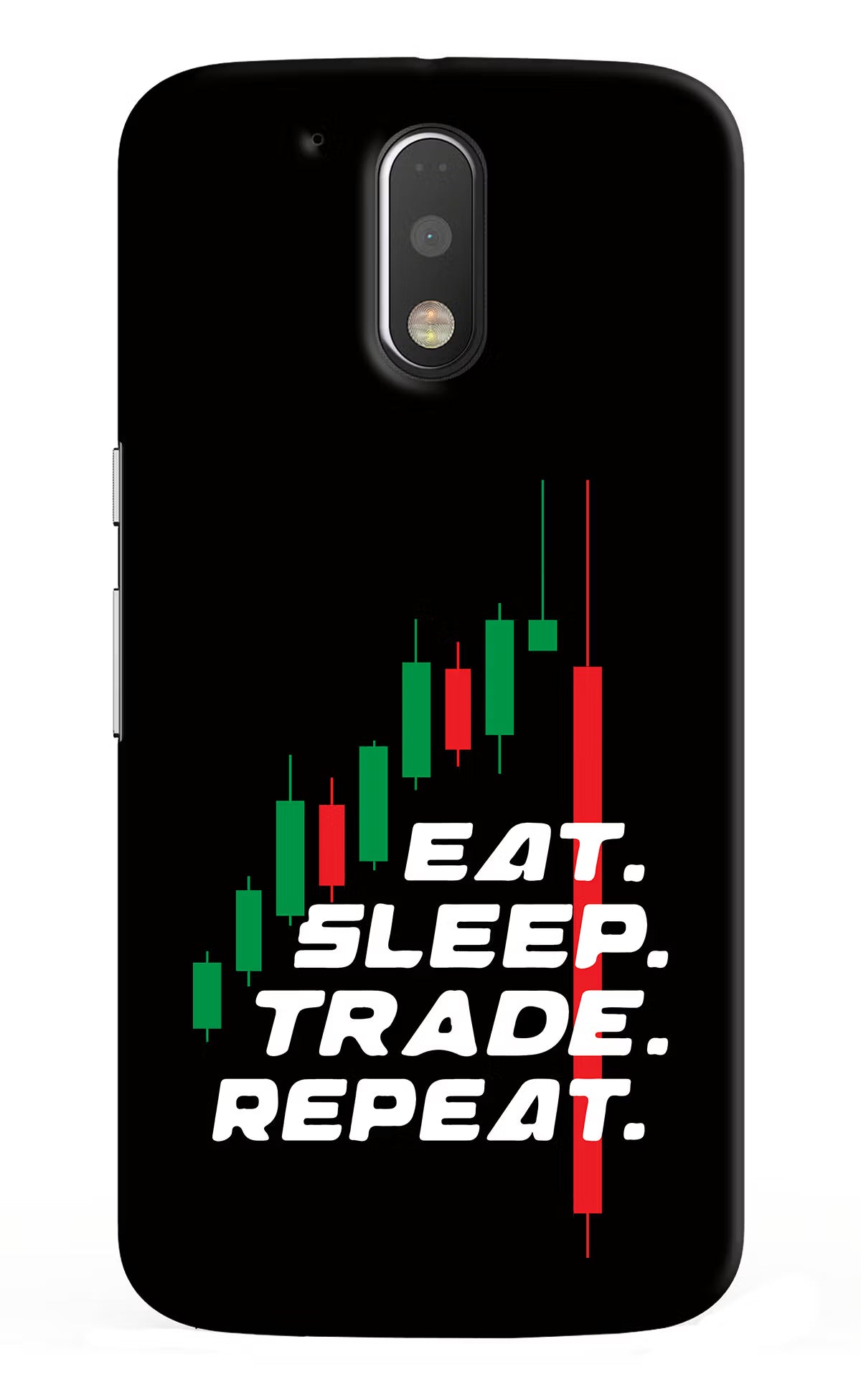 Eat Sleep Trade Repeat Moto G4/G4 plus Hard Case Back Cover by Casekaro