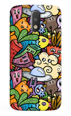 Veggie Doodle Moto G4/G4 plus Hard Case Back Cover by Casekaro