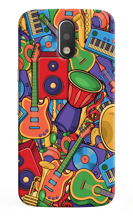 Music Instrument Doodle Moto G4/G4 plus Hard Case Back Cover by Casekaro