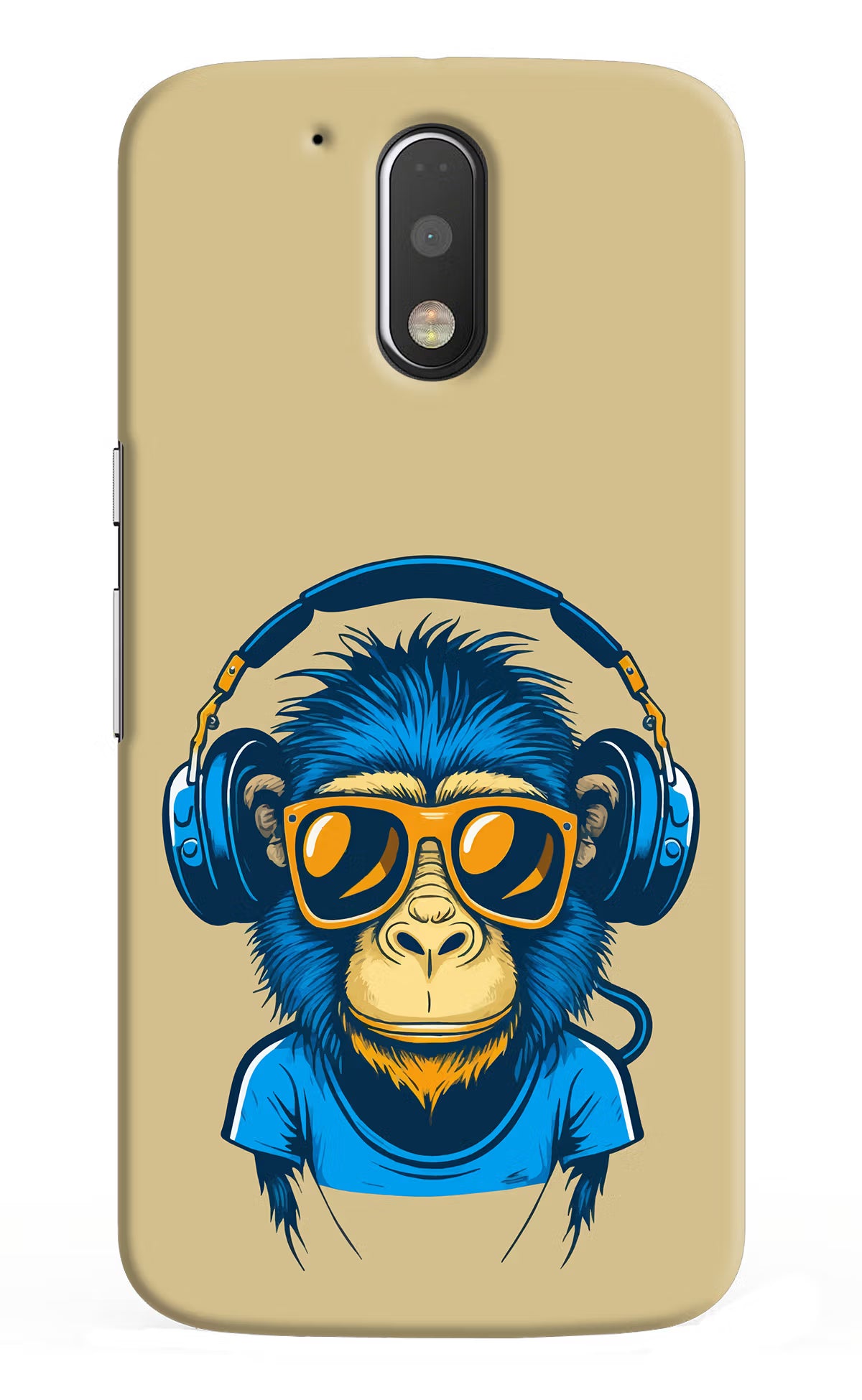 Monkey Headphone Moto G4/G4 plus Hard Case Back Cover by Casekaro
