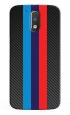 BMW Stripes Pattern Moto G4/G4 plus Hard Case Back Cover by Casekaro