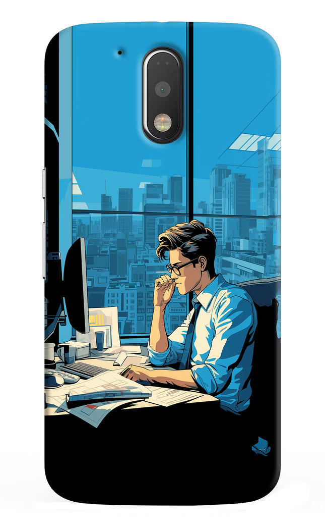 Focused Hustler (AI Generated) Moto G4/G4 plus Hard Case Back Cover by Casekaro
