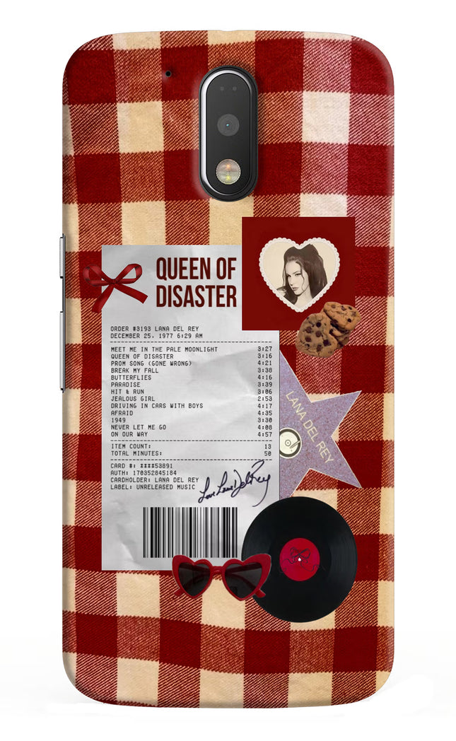 Queen of Disaster Moto G4/G4 plus Hard Case Back Cover by Casekaro