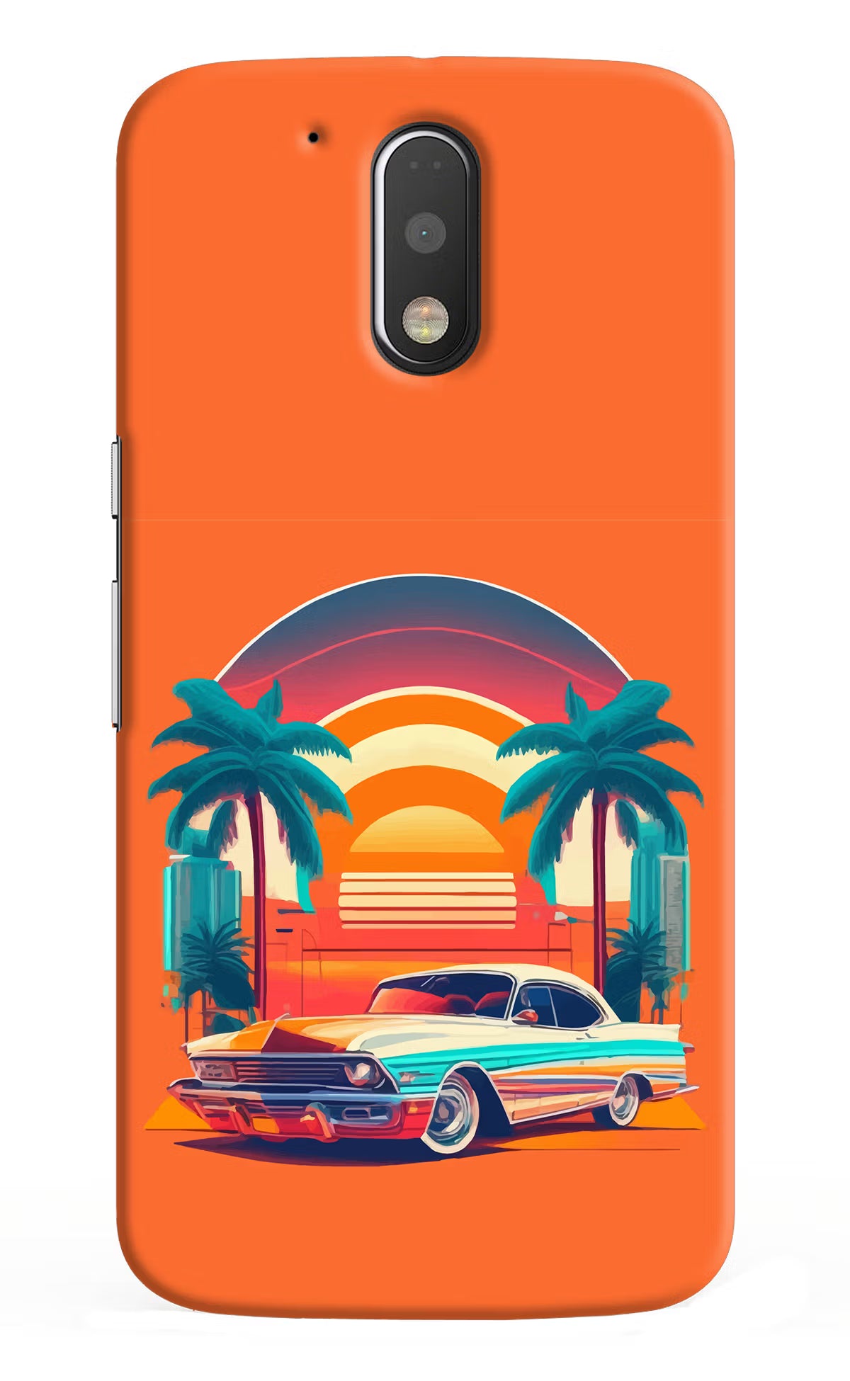 Palm Drive 80s Moto G4/G4 plus Hard Case Back Cover by Casekaro
