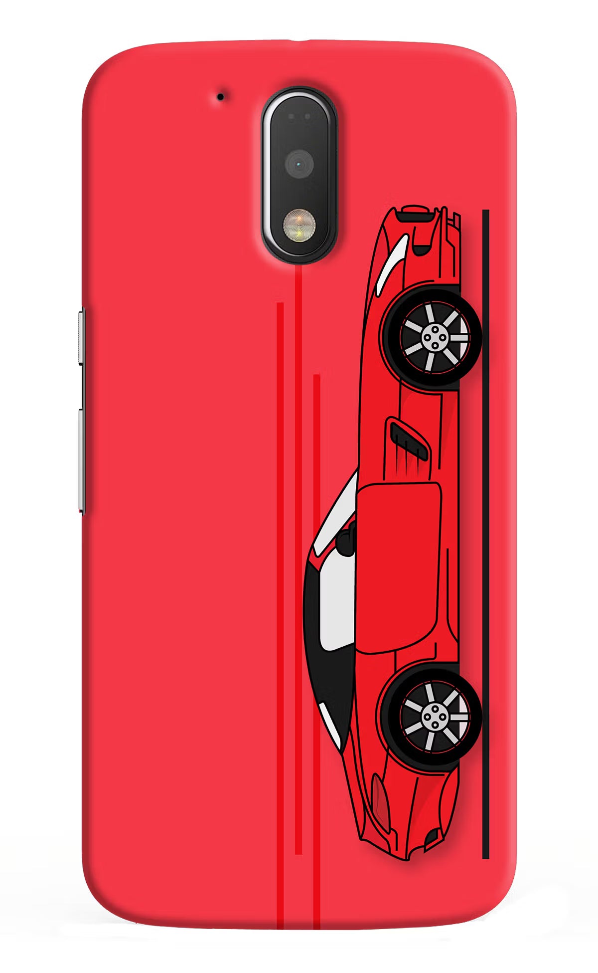 Red Velocity Moto G4/G4 plus Hard Case Back Cover by Casekaro