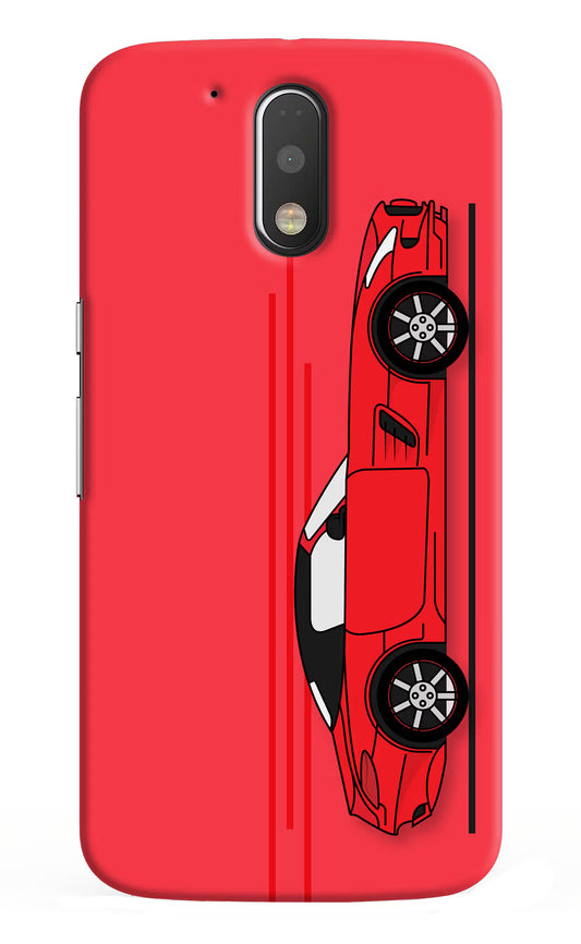 Red Velocity Moto G4/G4 plus Hard Case Back Cover by Casekaro