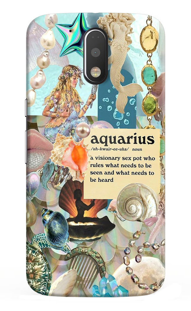 Aquarius Zodiac Moto G4/G4 plus Hard Case Back Cover by Casekaro