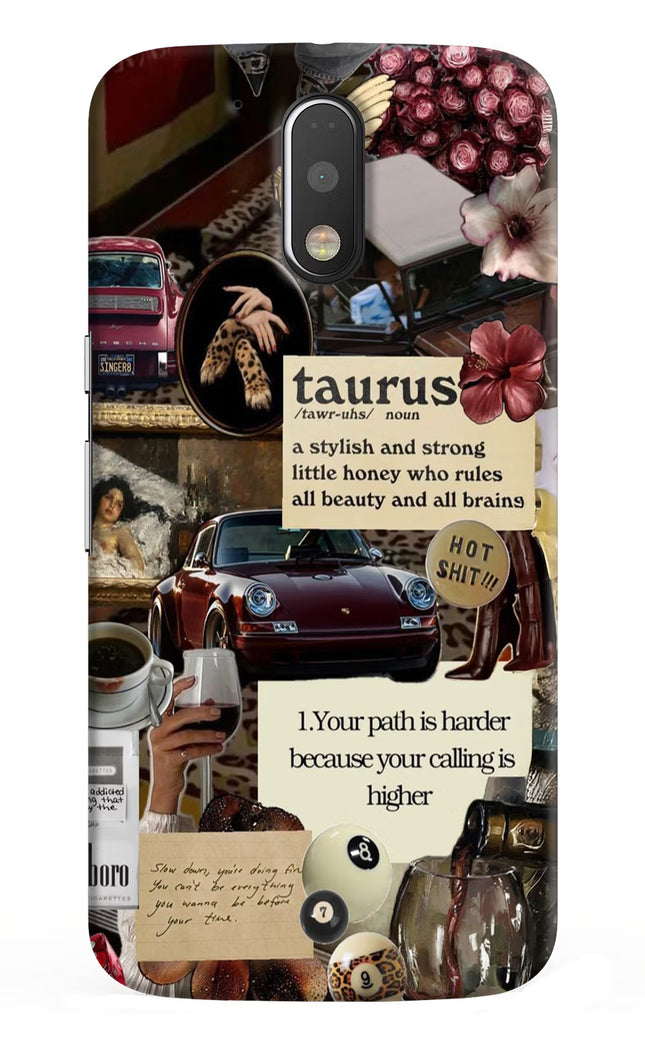 Taurus Zodiac Moto G4/G4 plus Hard Case Back Cover by Casekaro