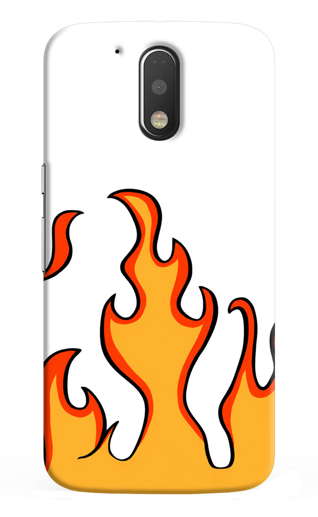Fired Up – White Moto G4/G4 plus Hard Case Back Cover by Casekaro