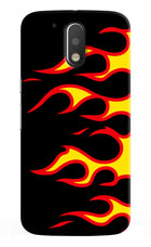 Side Sweep Flames Moto G4/G4 plus Hard Case Back Cover by Casekaro