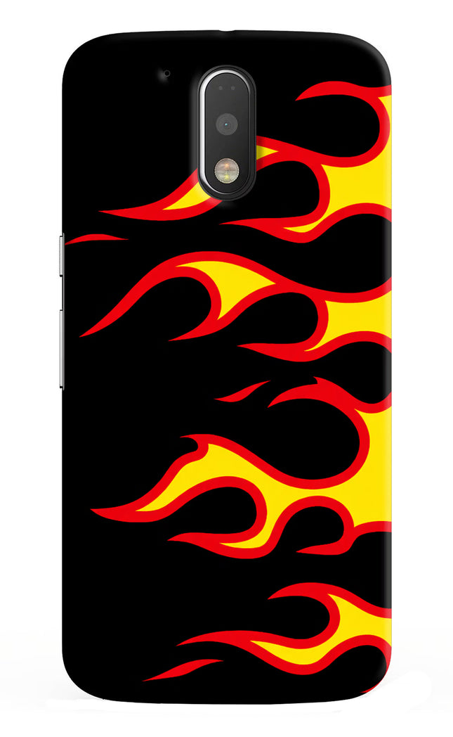 Side Sweep Flames Moto G4/G4 plus Hard Case Back Cover by Casekaro