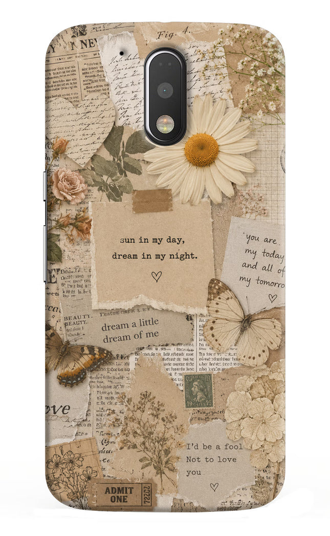 Vintage case Moto G4/G4 plus Hard Case Back Cover by Casekaro