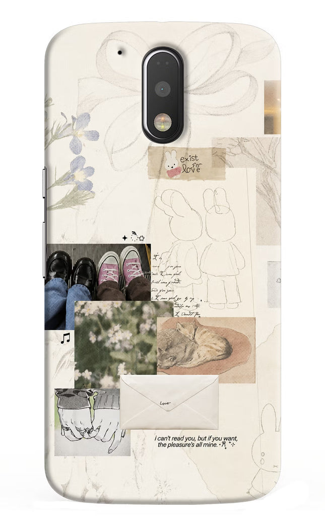 Soft Aesthetic Moto G4/G4 plus Hard Case Back Cover by Casekaro