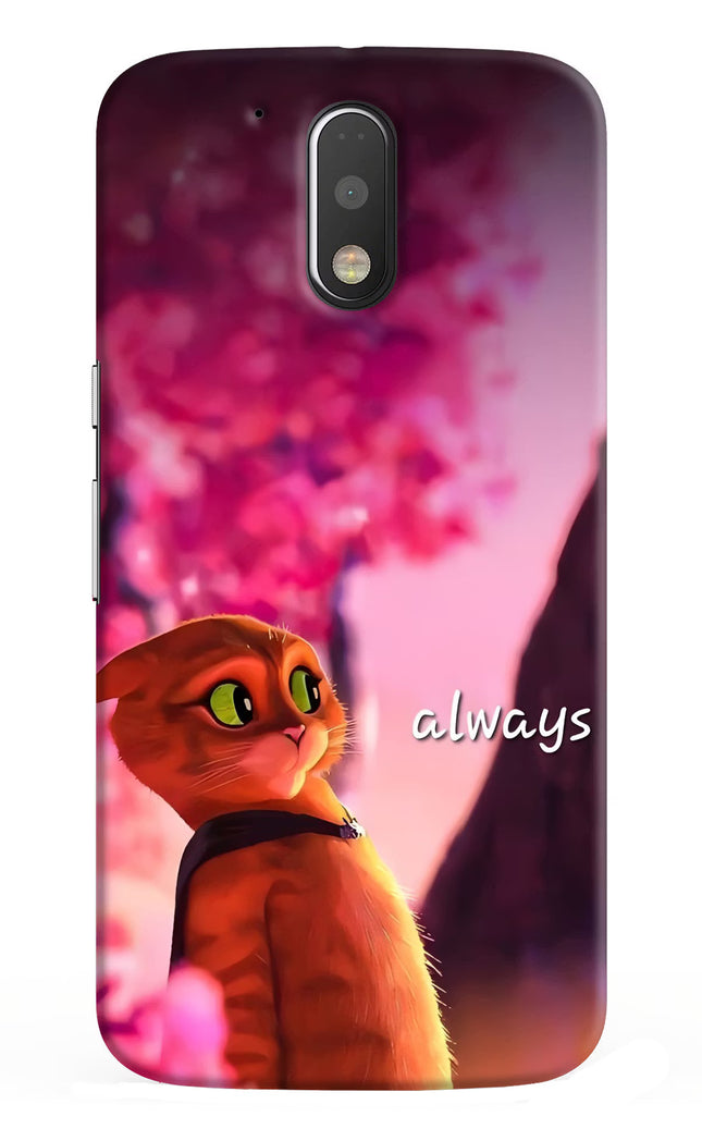 Always Cat Moto G4/G4 plus Hard Case Back Cover by Casekaro