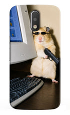 Hacker Hamster Moto G4/G4 plus Hard Case Back Cover by Casekaro