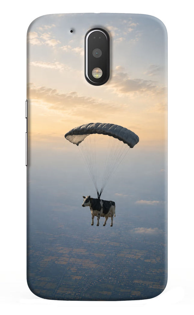 Skydiving Cow Moto G4/G4 plus Hard Case Back Cover by Casekaro