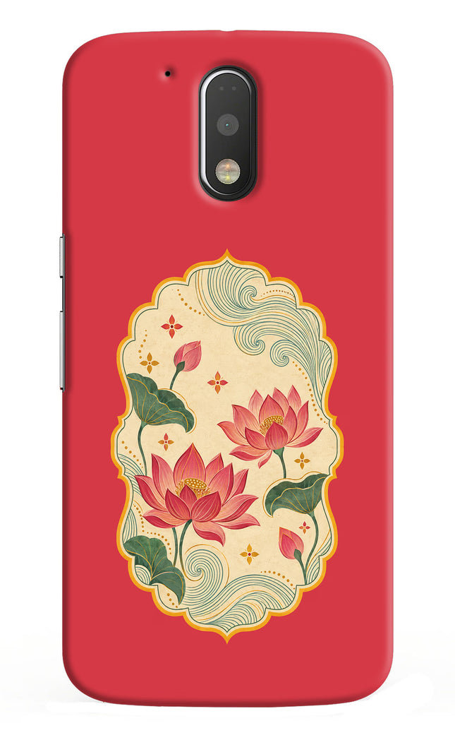 Pink Lotus Moto G4/G4 plus Hard Case Back Cover by Casekaro