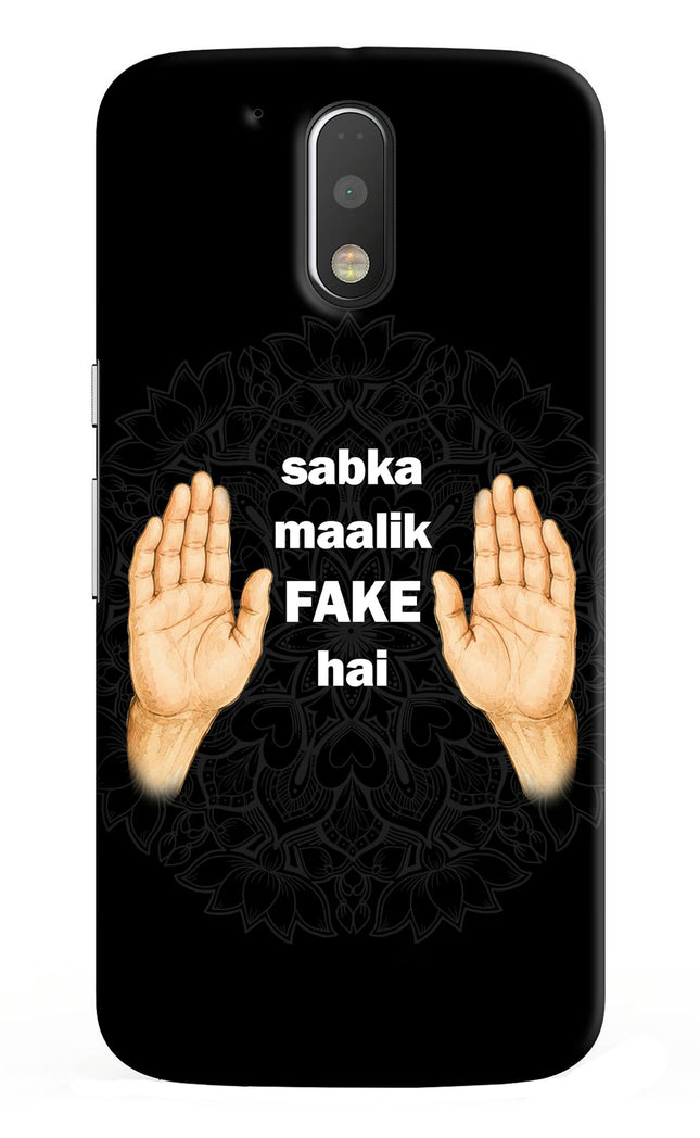 Sabka Malik Fake Moto G4/G4 plus Hard Case Back Cover by Casekaro