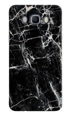 Black Marble Texture Samsung J7 2016 Hard Case Back Cover by Casekaro