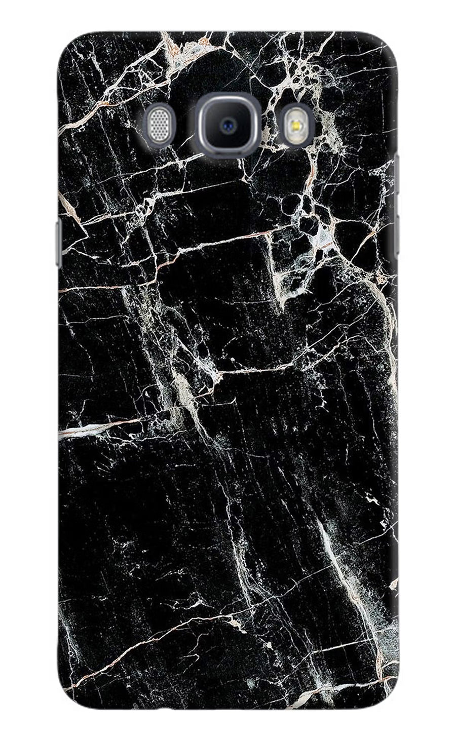 Black Marble Texture Samsung J7 2016 Back Cover, Hard case