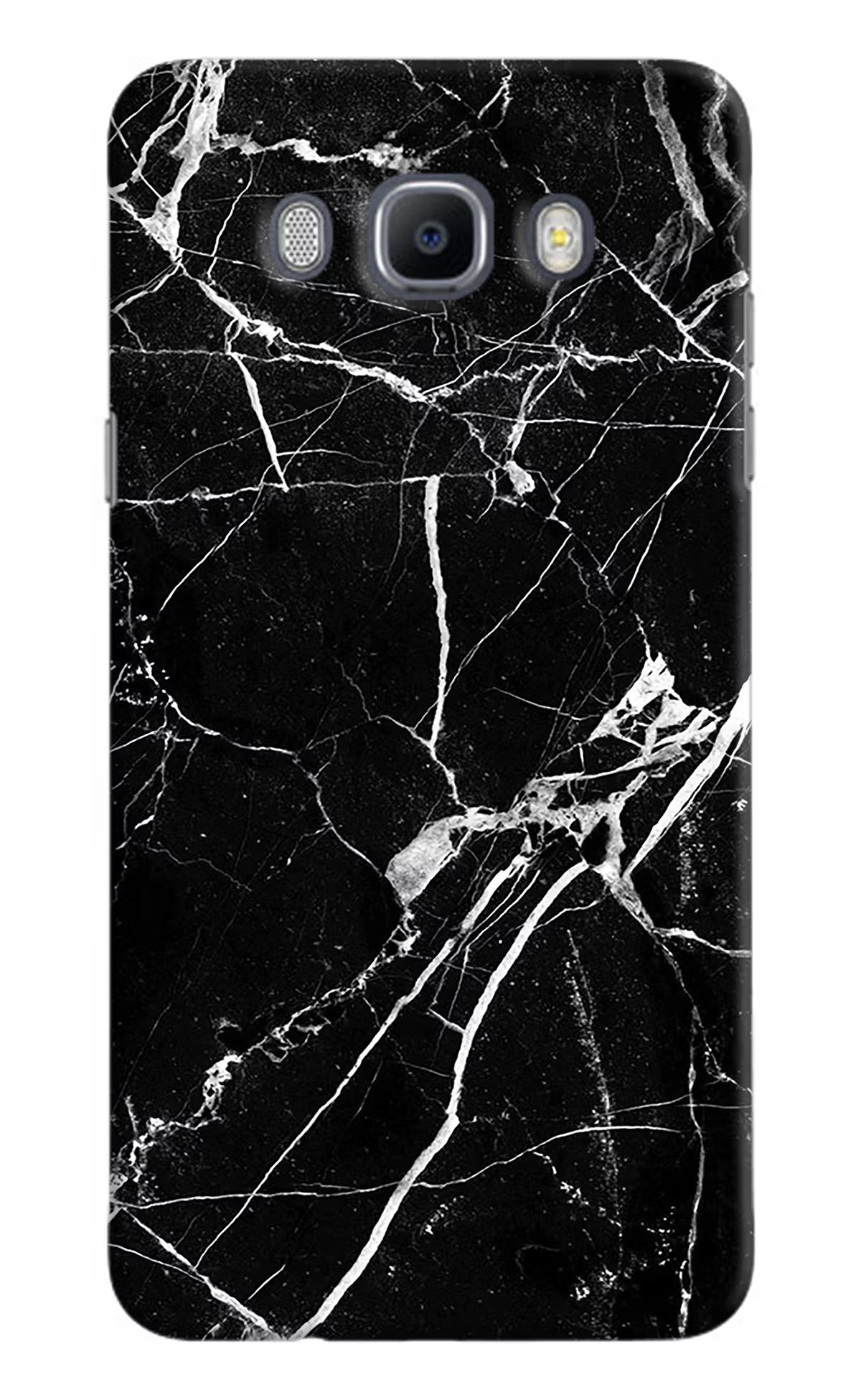 Black Marble Pattern Samsung J7 2016 Hard Case Back Cover by Casekaro