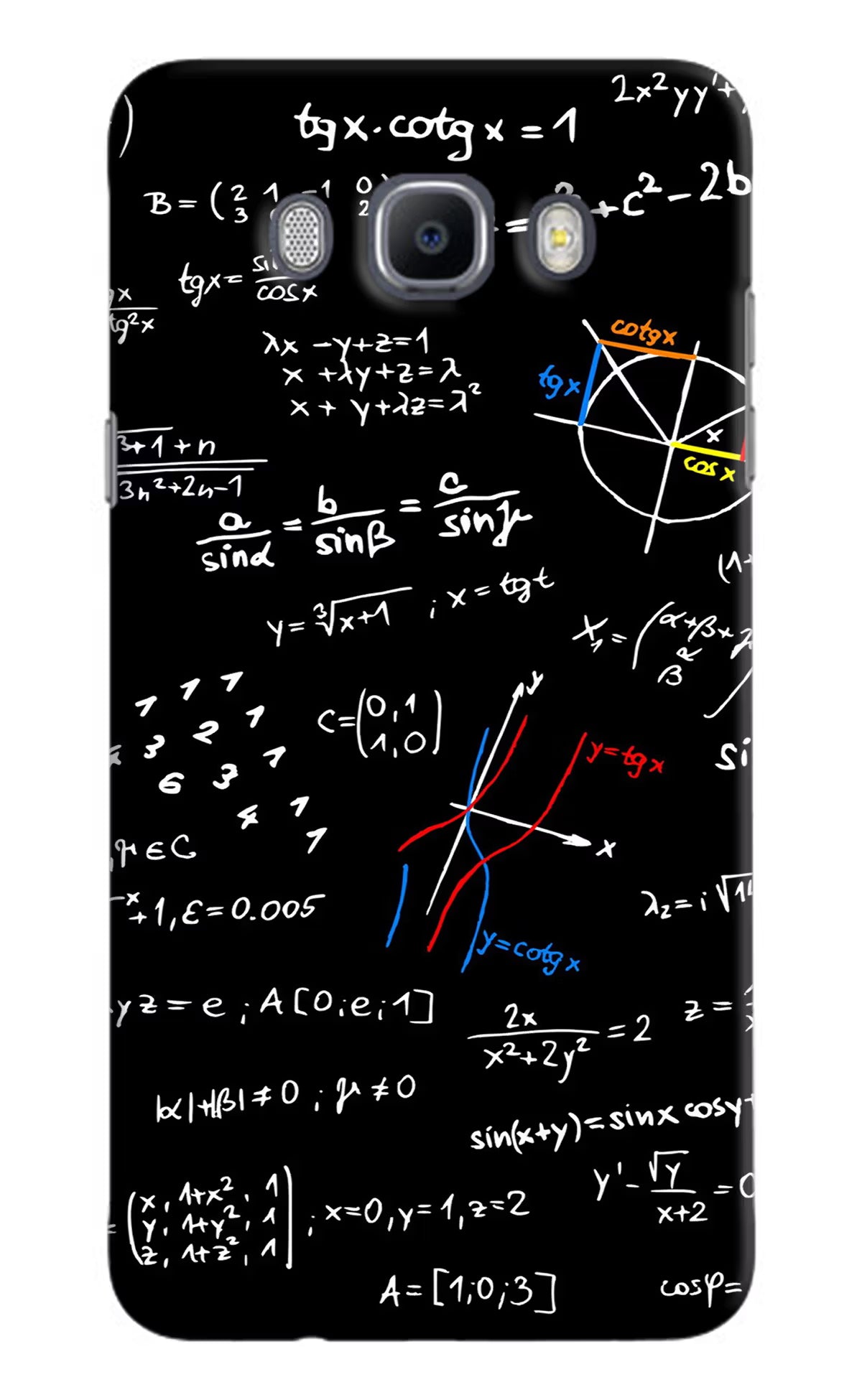 Mathematics Formula Samsung J7 2016 Hard Case Back Cover by Casekaro