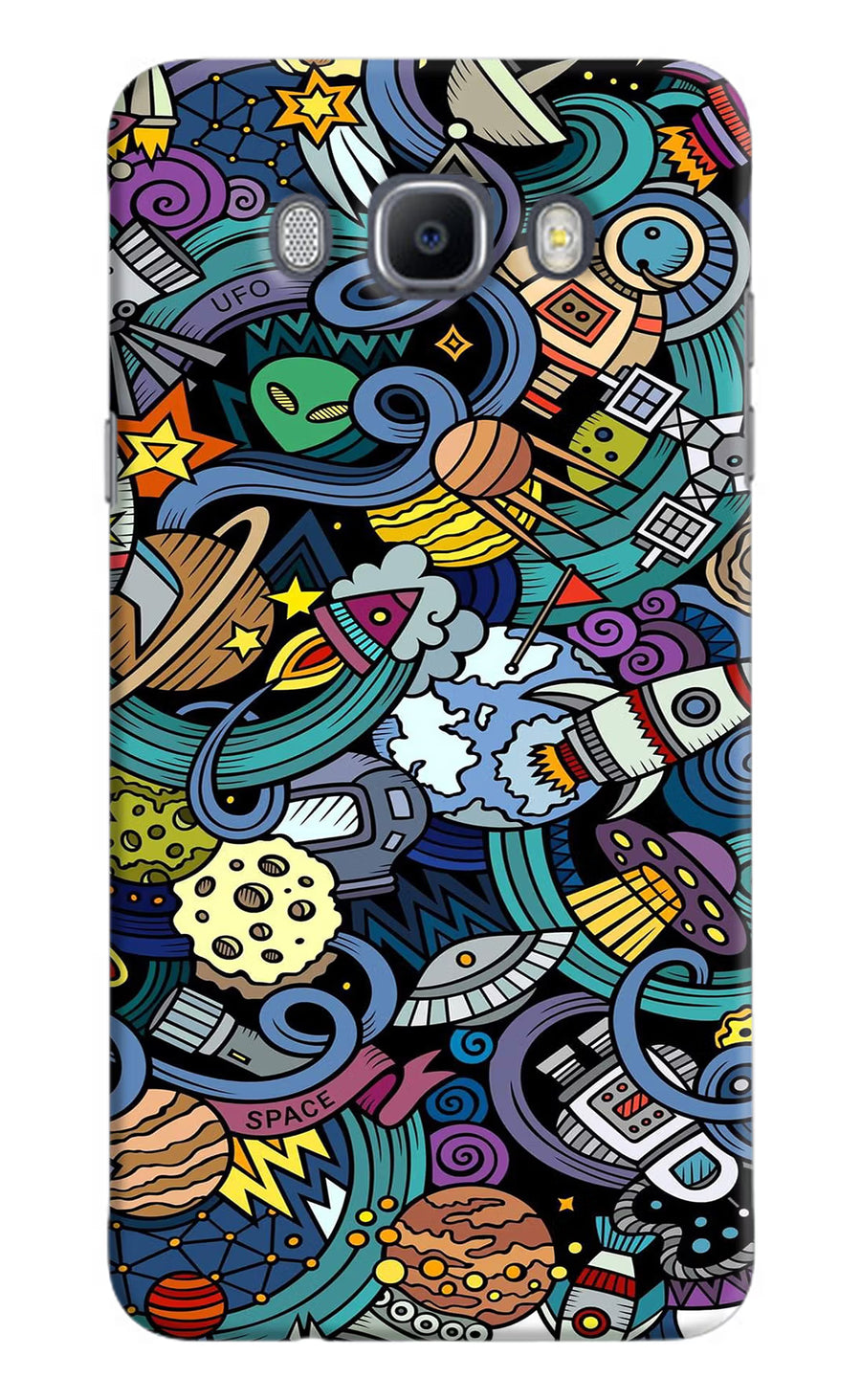 Space Abstract Samsung J7 2016 Back Cover, Hard case