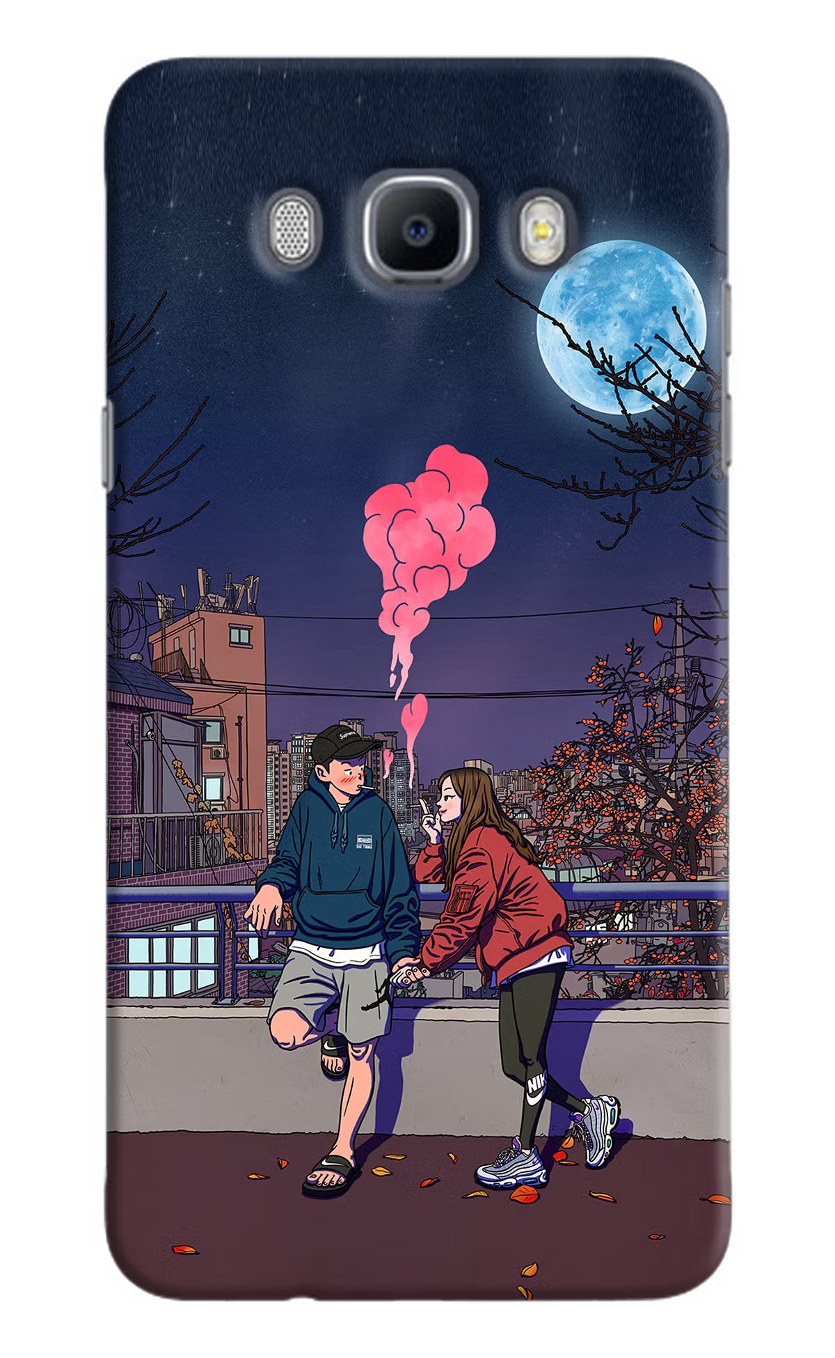 Chilling Couple Samsung J7 2016 Hard Case Back Cover by Casekaro
