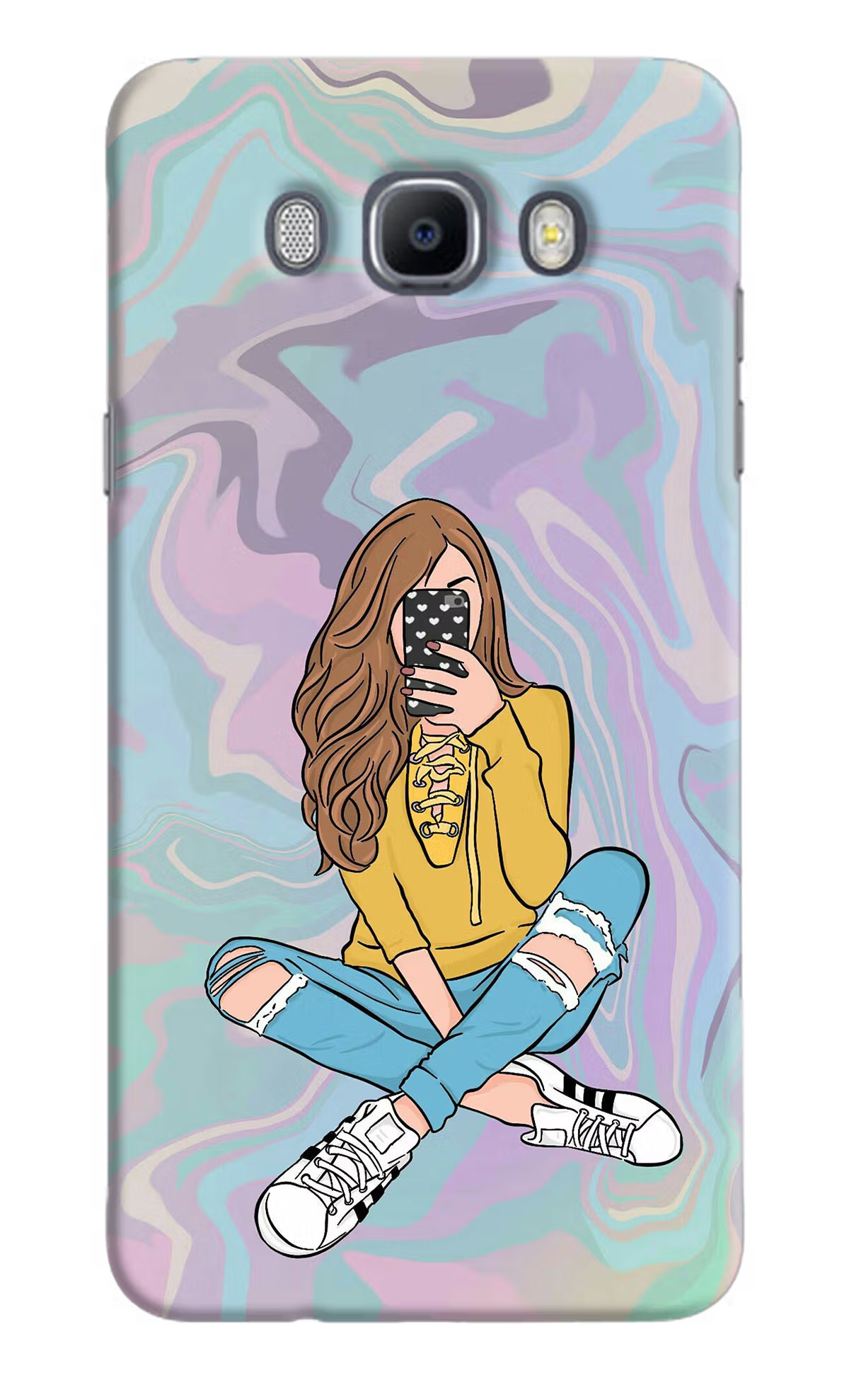 Selfie Girl Samsung J7 2016 Hard Case Back Cover by Casekaro