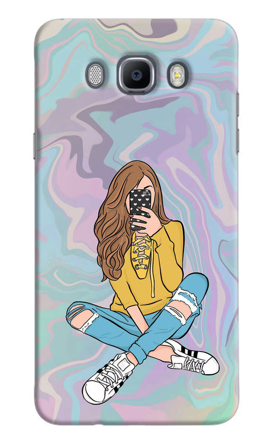 Selfie Girl Samsung J7 2016 Hard Case Back Cover by Casekaro