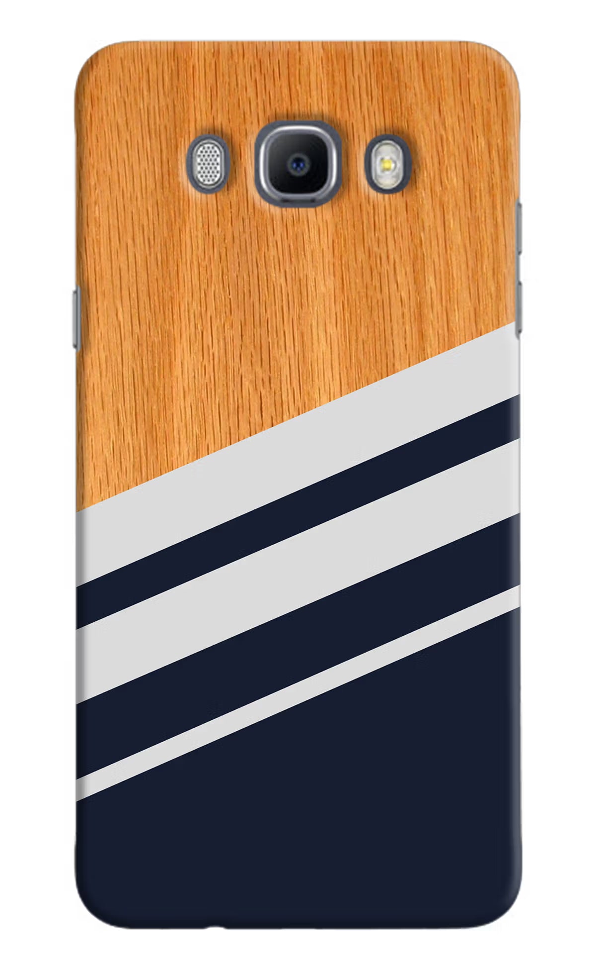 Blue and white wooden Samsung J7 2016 Hard Case Back Cover by Casekaro