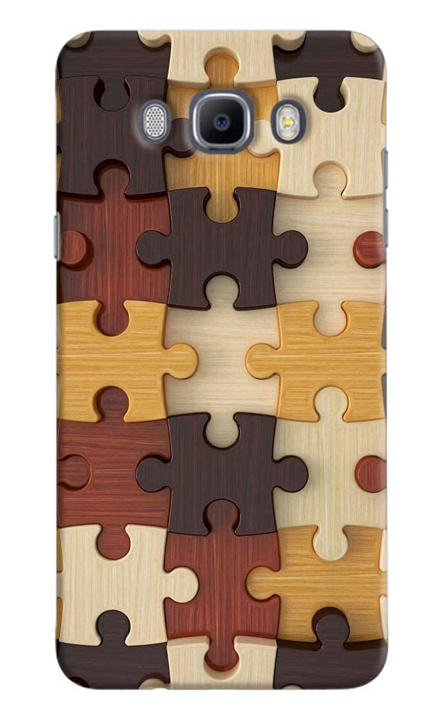 Wooden Puzzle Samsung J7 2016 Hard Case Back Cover by Casekaro