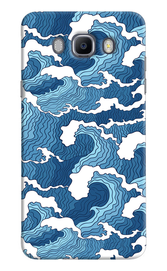 Blue Waves Samsung J7 2016 Hard Case Back Cover by Casekaro