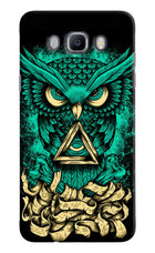 Green Owl Samsung J7 2016 Hard Case Back Cover by Casekaro