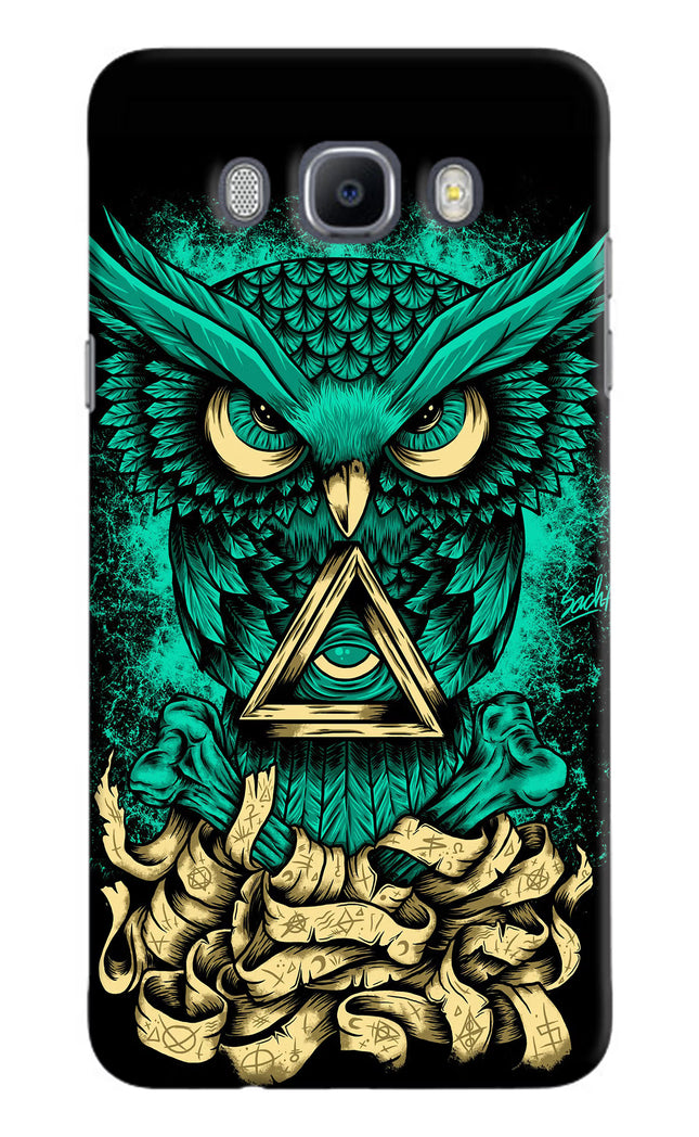 Green Owl Samsung J7 2016 Hard Case Back Cover by Casekaro