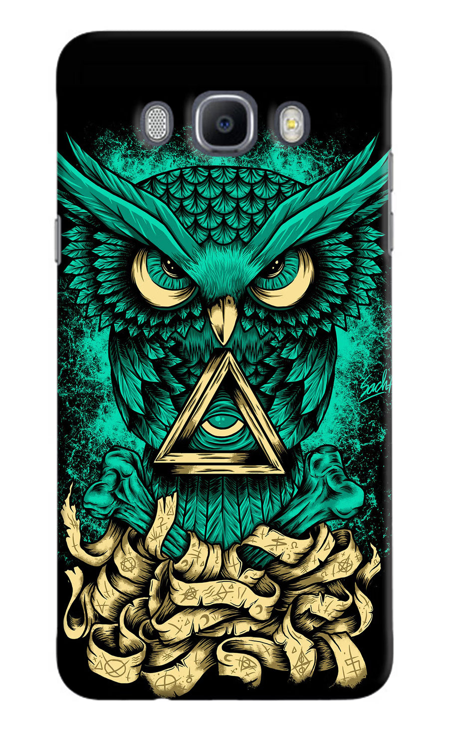 Green Owl Samsung J7 2016 Back Cover, Hard case