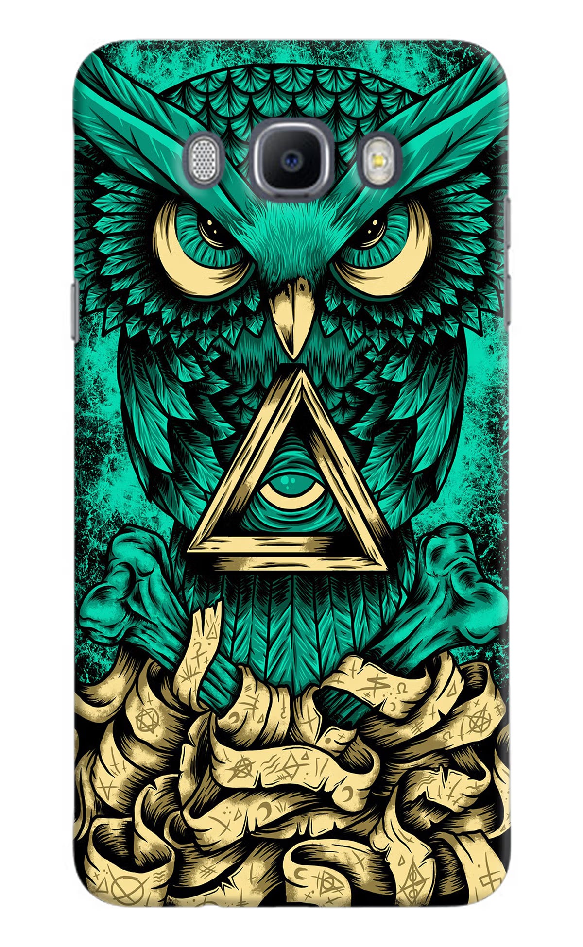 Green Owl Samsung J7 2016 Hard Case Back Cover by Casekaro