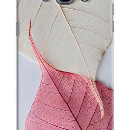 White Pink Leaf Samsung J7 2016 Hard Case Back Cover by Casekaro