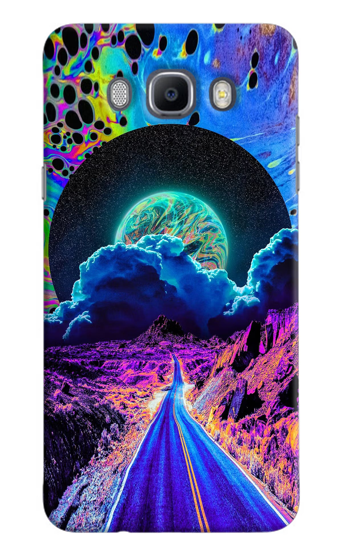 Psychedelic Painting Samsung J7 2016 Hard Case Back Cover by Casekaro