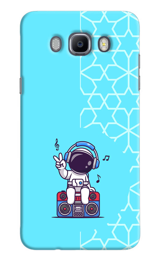 Cute Astronaut Chilling Samsung J7 2016 Hard Case Back Cover by Casekaro