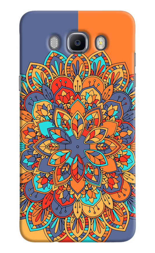 Color Mandala Samsung J7 2016 Hard Case Back Cover by Casekaro