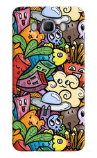 Veggie Doodle Samsung J7 2016 Hard Case Back Cover by Casekaro
