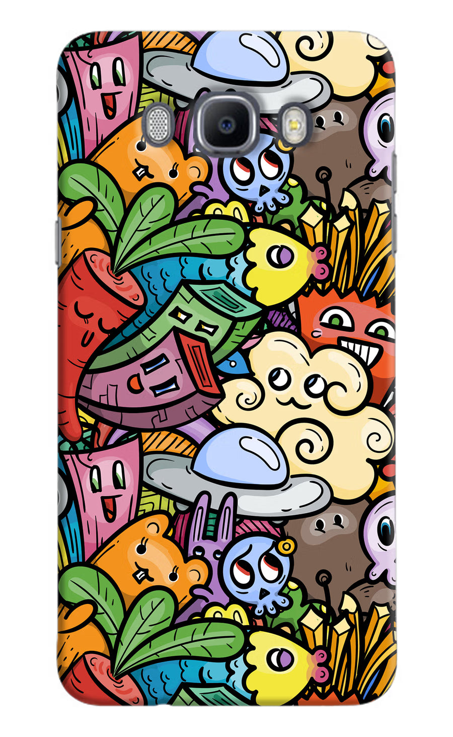 Veggie Doodle Samsung J7 2016 Back Cover, Hard case