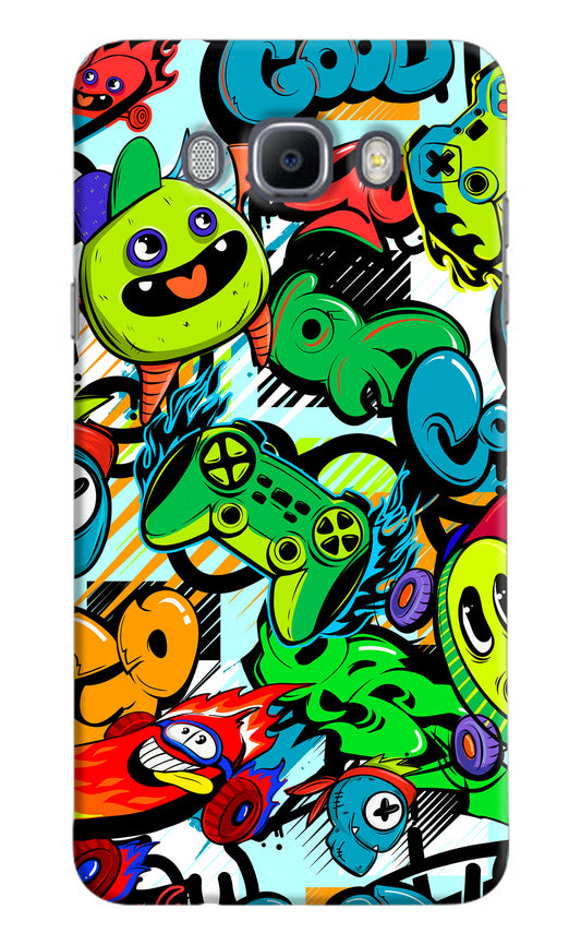 Game Doodle Samsung J7 2016 Hard Case Back Cover by Casekaro