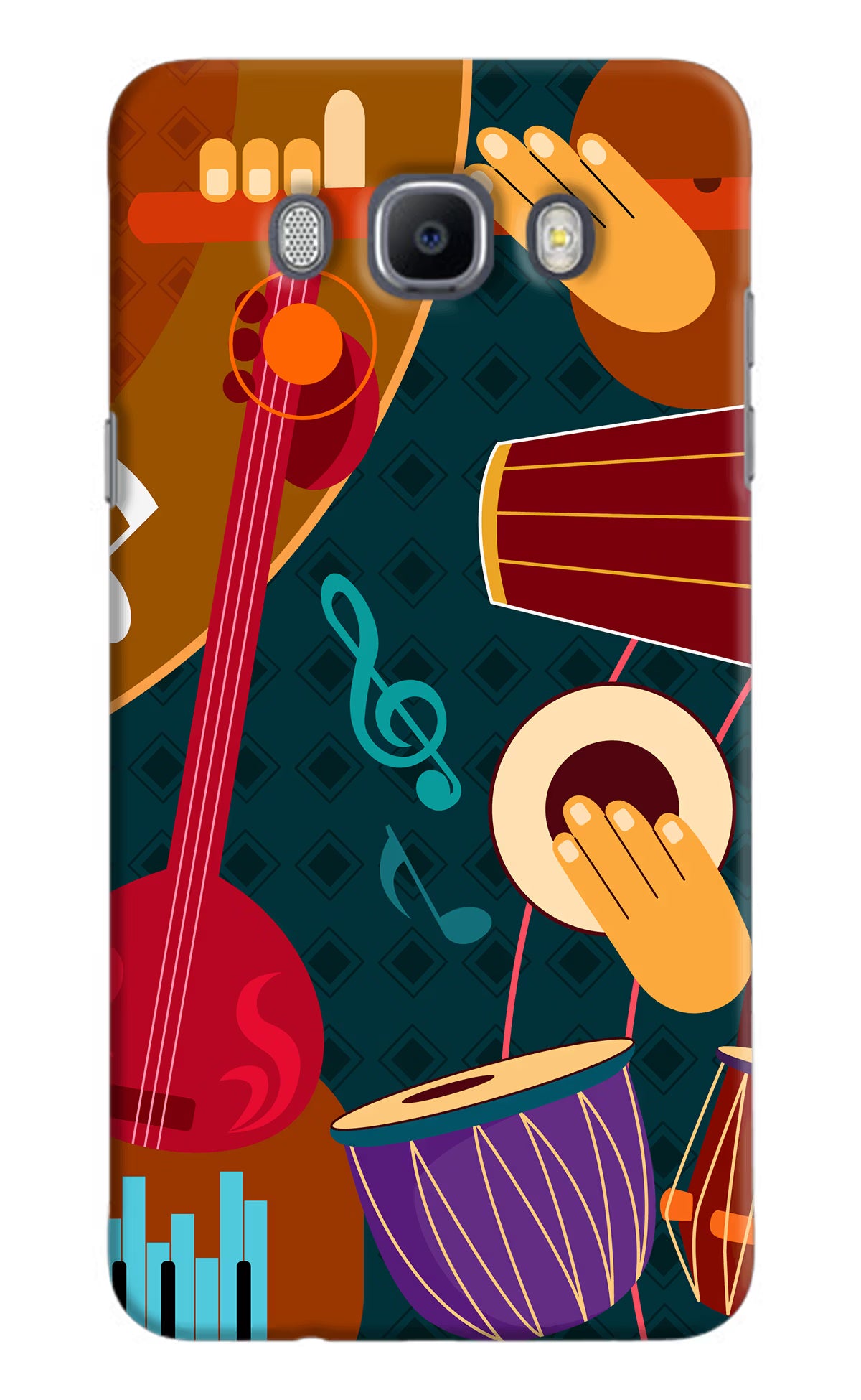Music Instrument Samsung J7 2016 Hard Case Back Cover by Casekaro