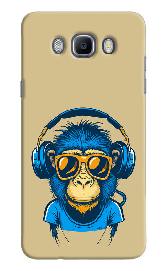 Monkey Headphone Samsung J7 2016 Hard Case Back Cover by Casekaro